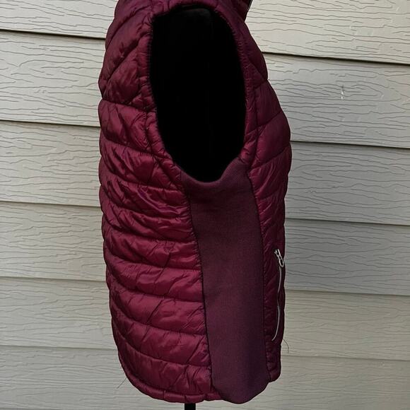Snobbish maroon nylon full zip vest, women's size XL - Picture 5 of 7